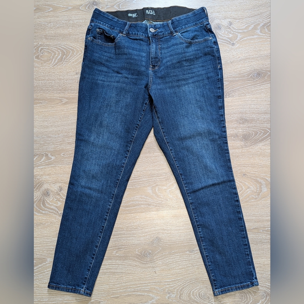 A.N.A‎ Mid-Rise Dark Wash Skinny Jeans Women 18W